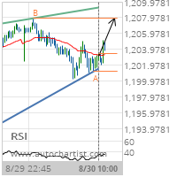 XAU/USD Target Level: 1207.8800